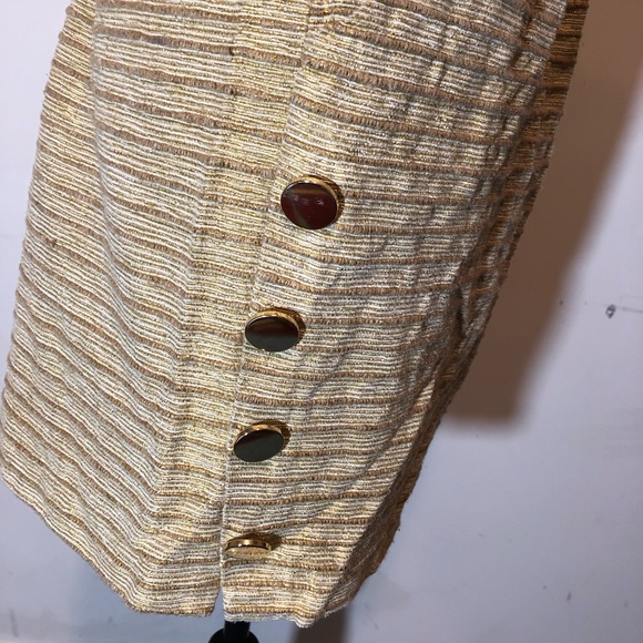 Leona by Lauren Leonarda skirt color gold. - Picture 1 of 8